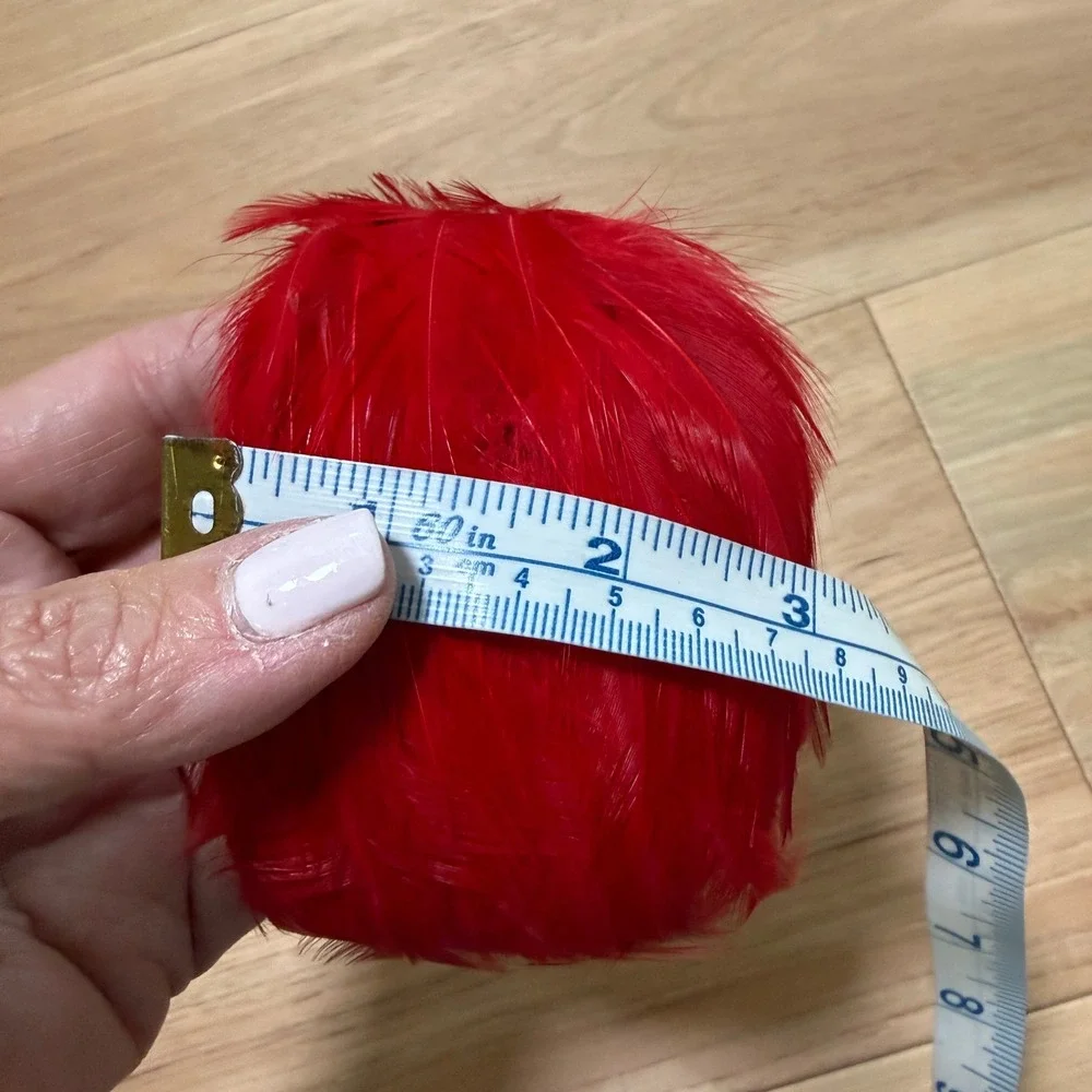Vintage Chignon Clip Half  Red Feather 2-Way Hat 50s 60s Original Box Retro MCM